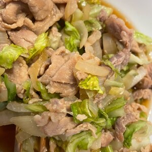 簡単☆豚こま肉とキャベツと玉ねぎの野菜炒め